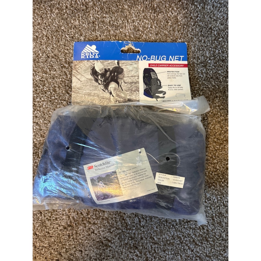 Kelty No-Bug Net Child Carrier Accessory OS Cobalt Blue NWT Reflective Mesh